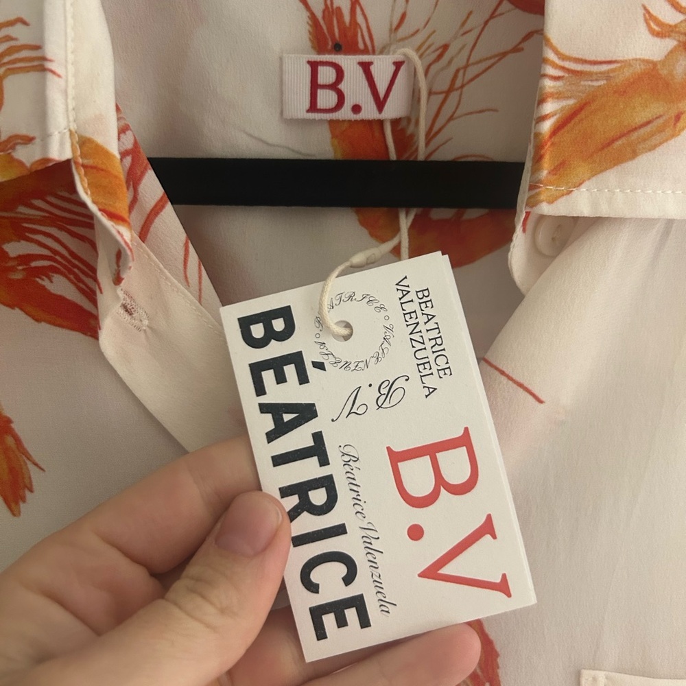 Beatrice Valenzuela Silk Shrimp Shirt (sheer) - Picture 2 of 6